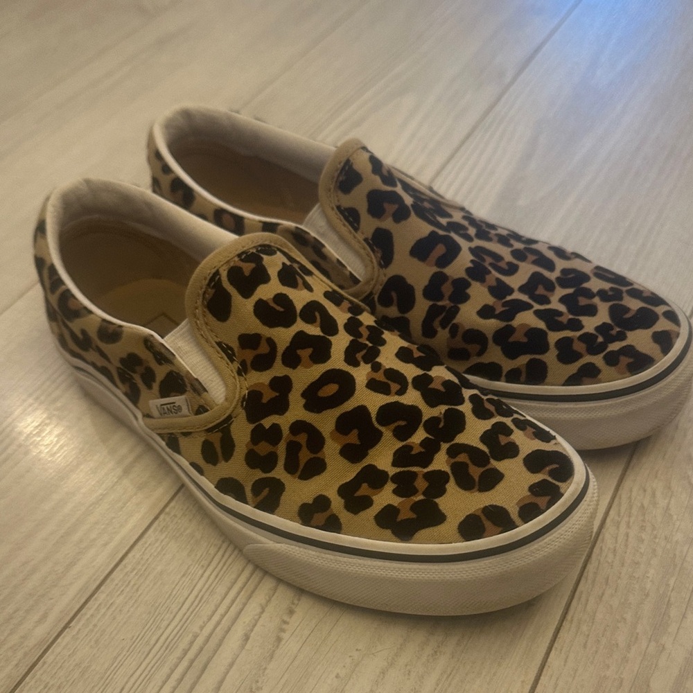Vans Slip-On with Tan and Black Leopard Pattern